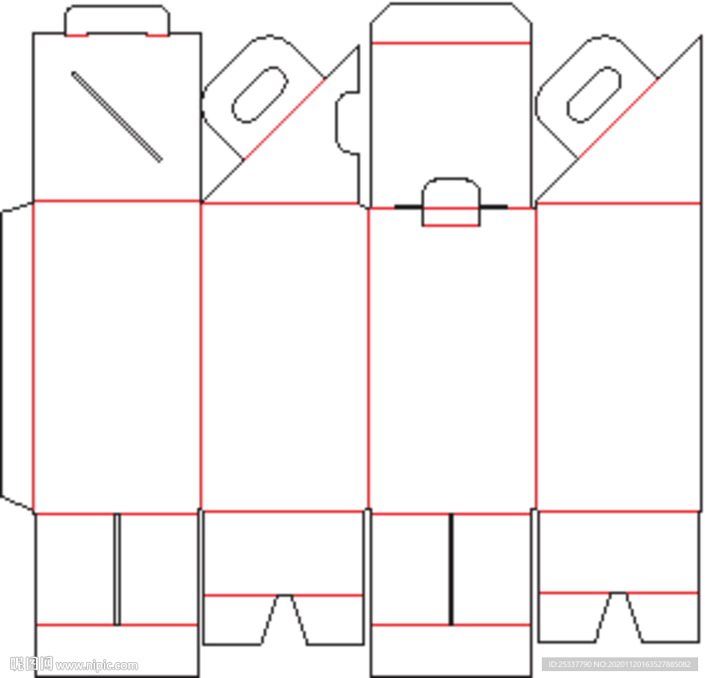 包装盒 刀版图 07B