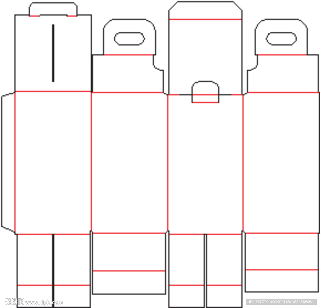 包装盒 刀版图 08A