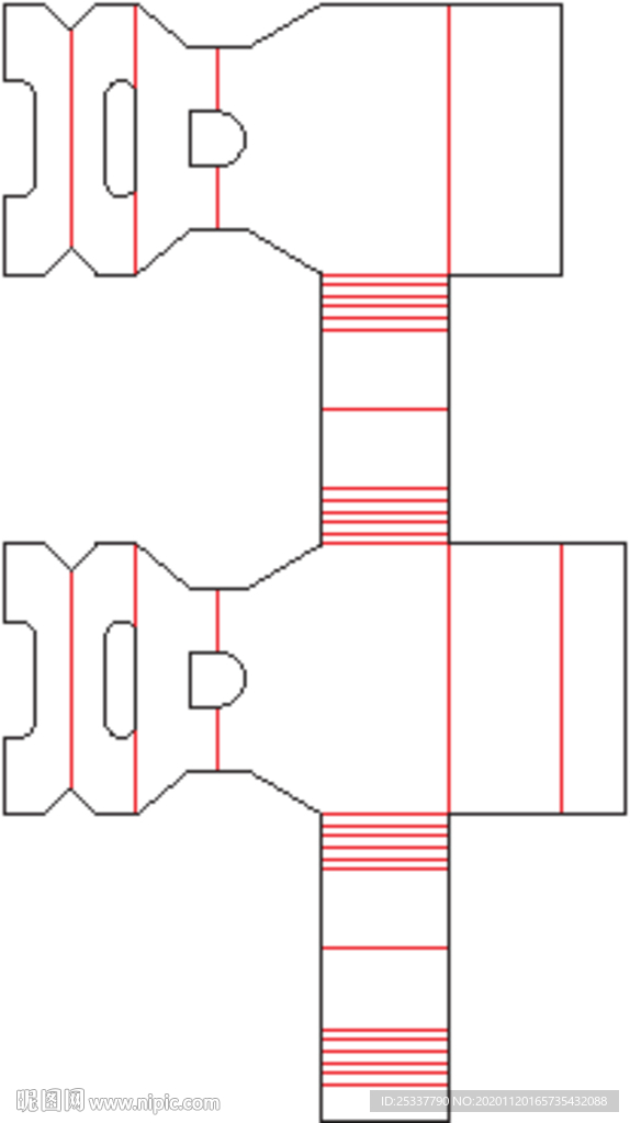 包装盒 刀版图 09A