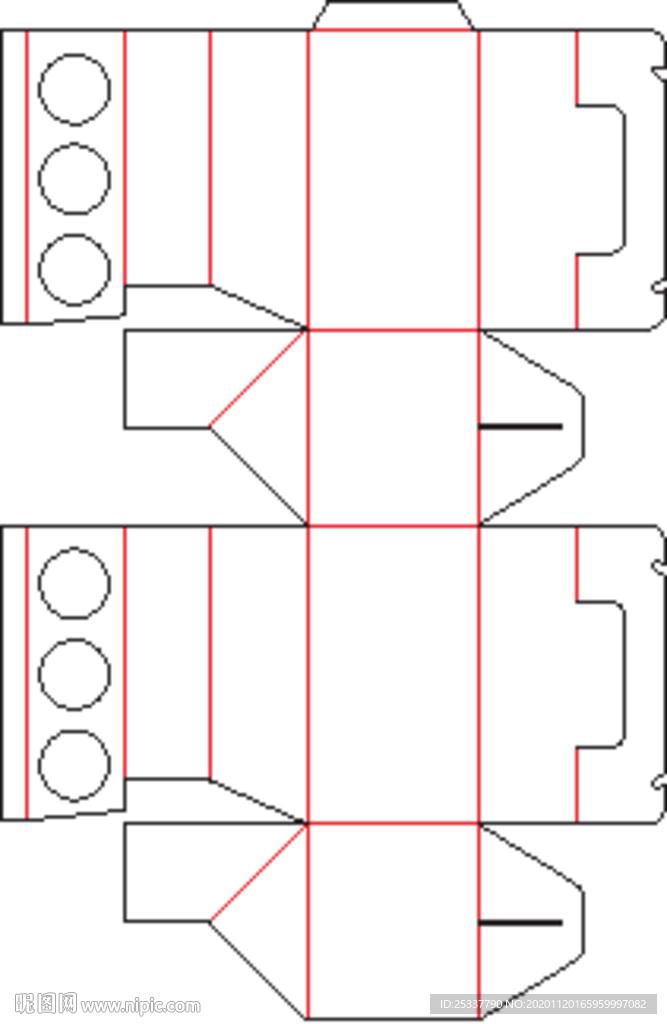 包装盒 刀版图 10A
