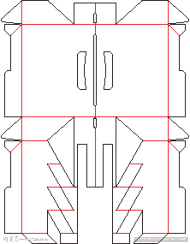 包装盒 刀版图 10B