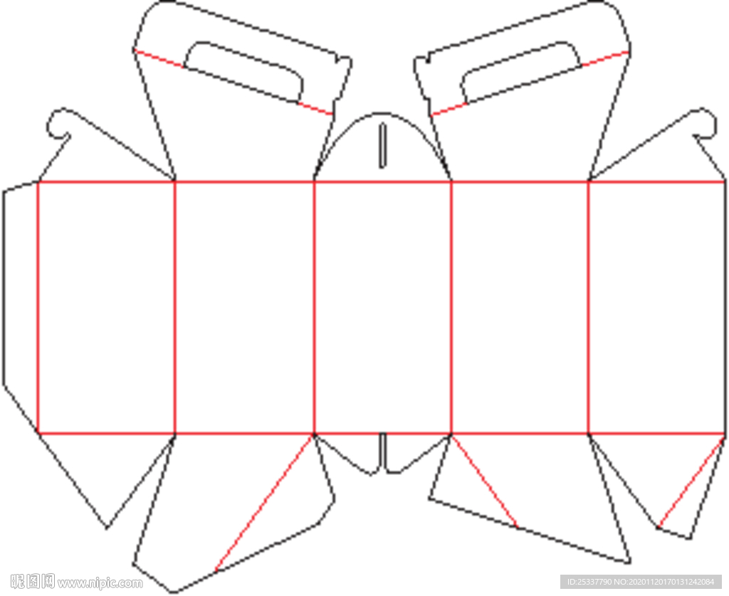 包装盒 刀版图 11A