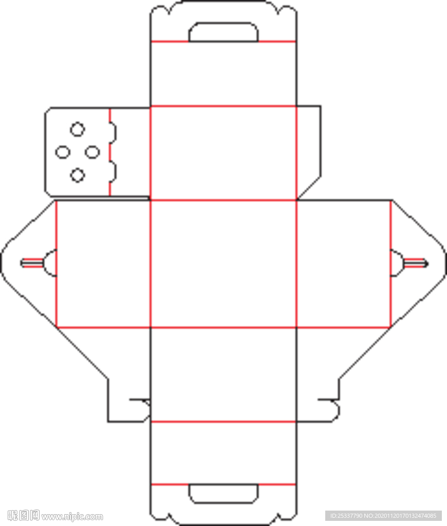 包装盒 刀版图 11B