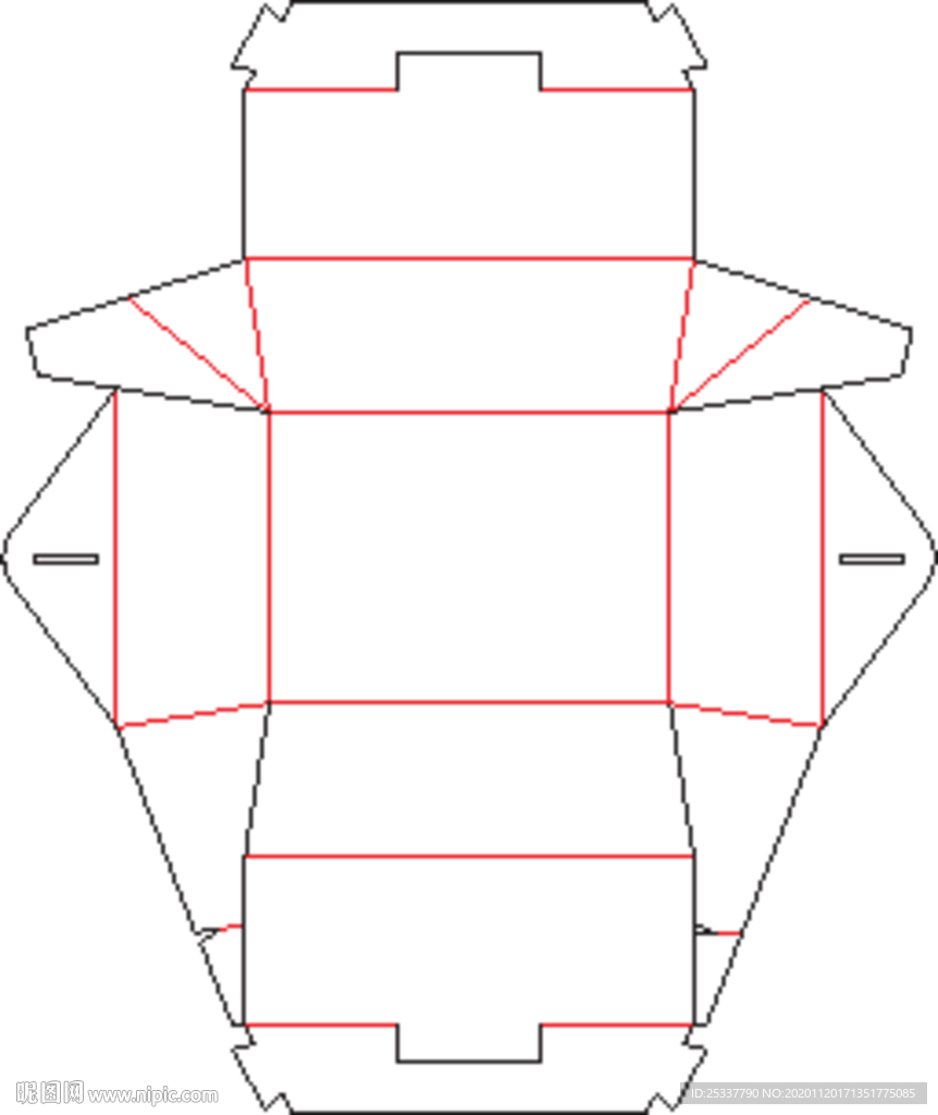 包装盒 刀版图 13A