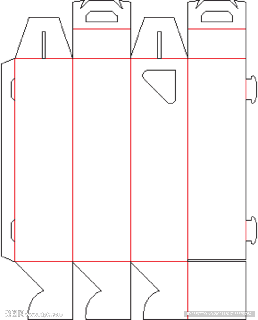 包装盒 刀版图 13B