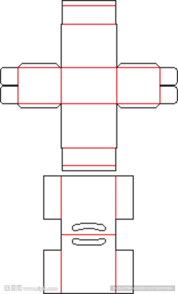 包装盒 刀版图 14A