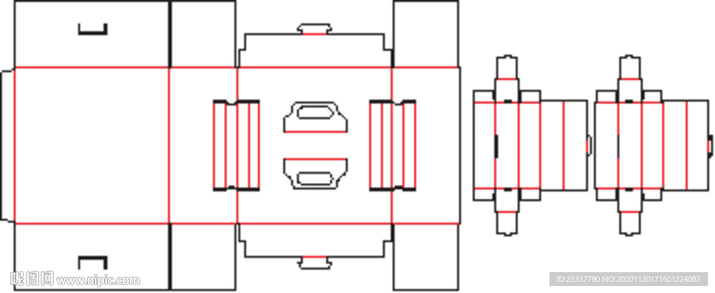 包装盒 刀版图 14B