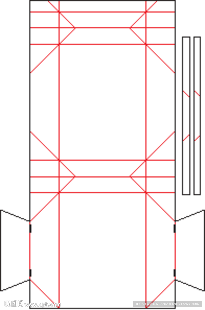 包装盒 刀版图 15A