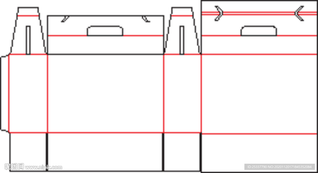 包装盒 刀版图 16A