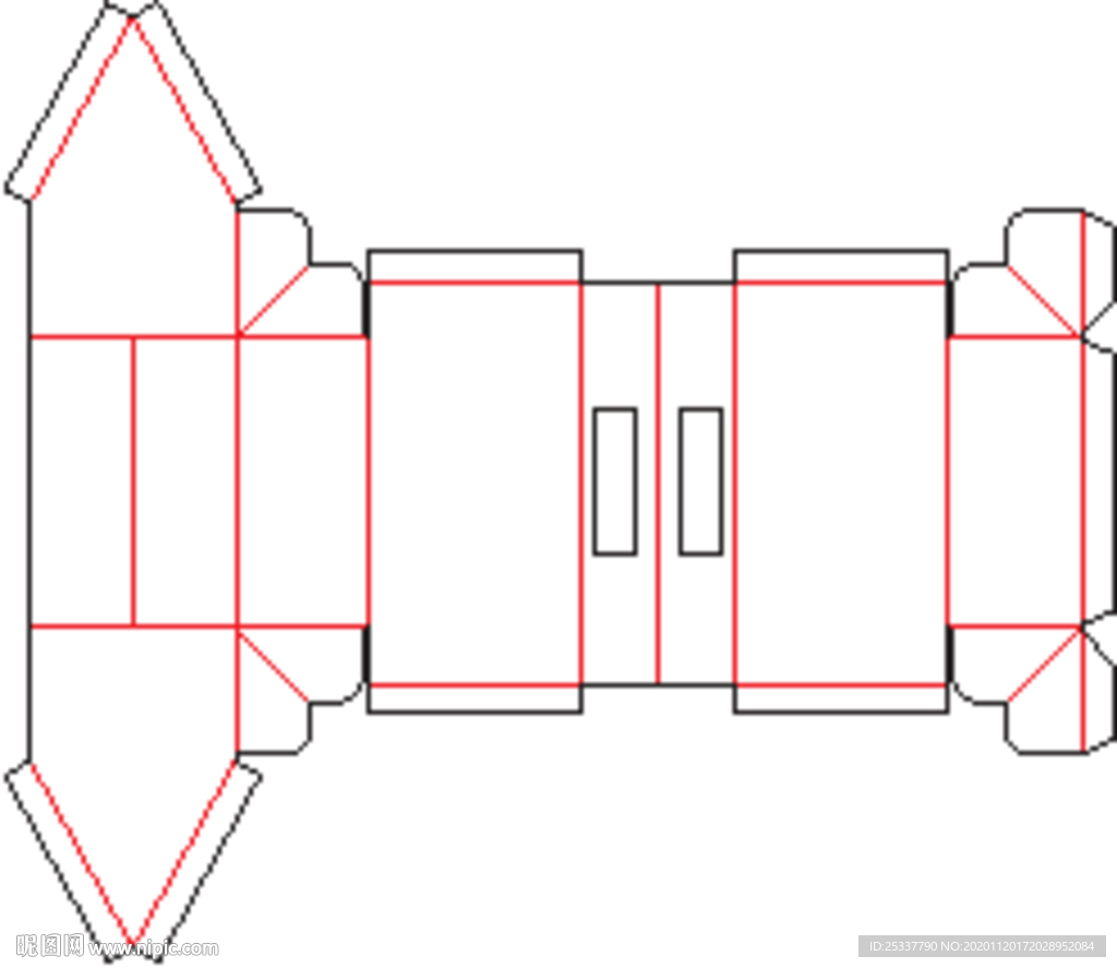 包装盒 刀版图 17A