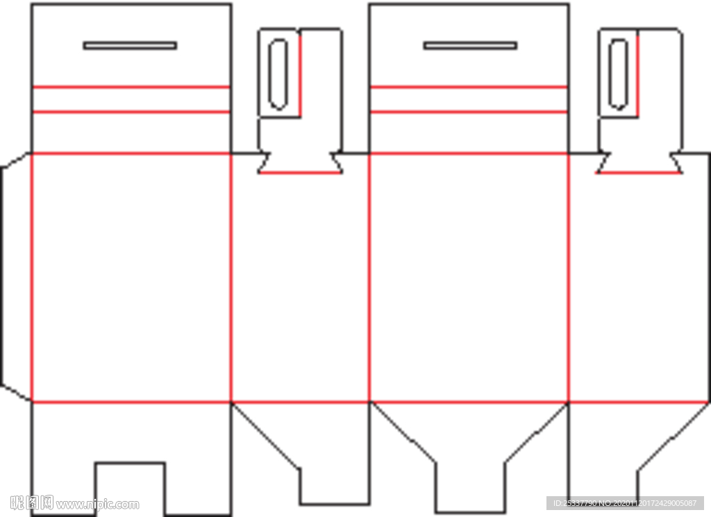 包装盒 刀版图 18A