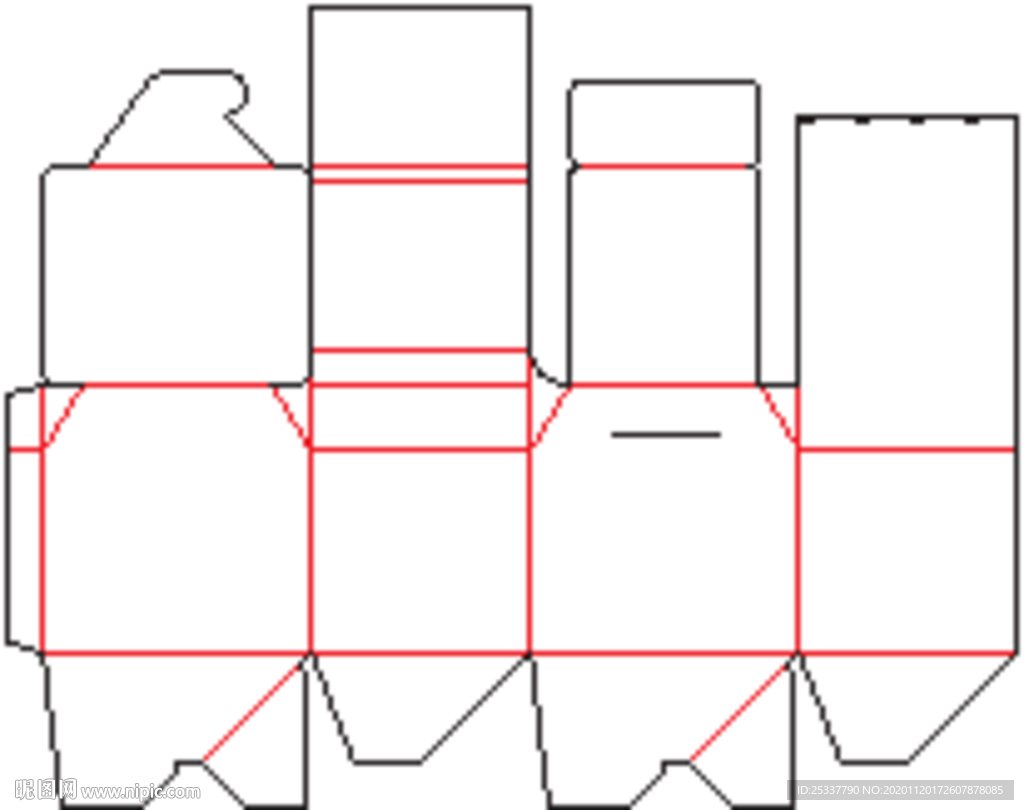 包装盒 刀版图 19A