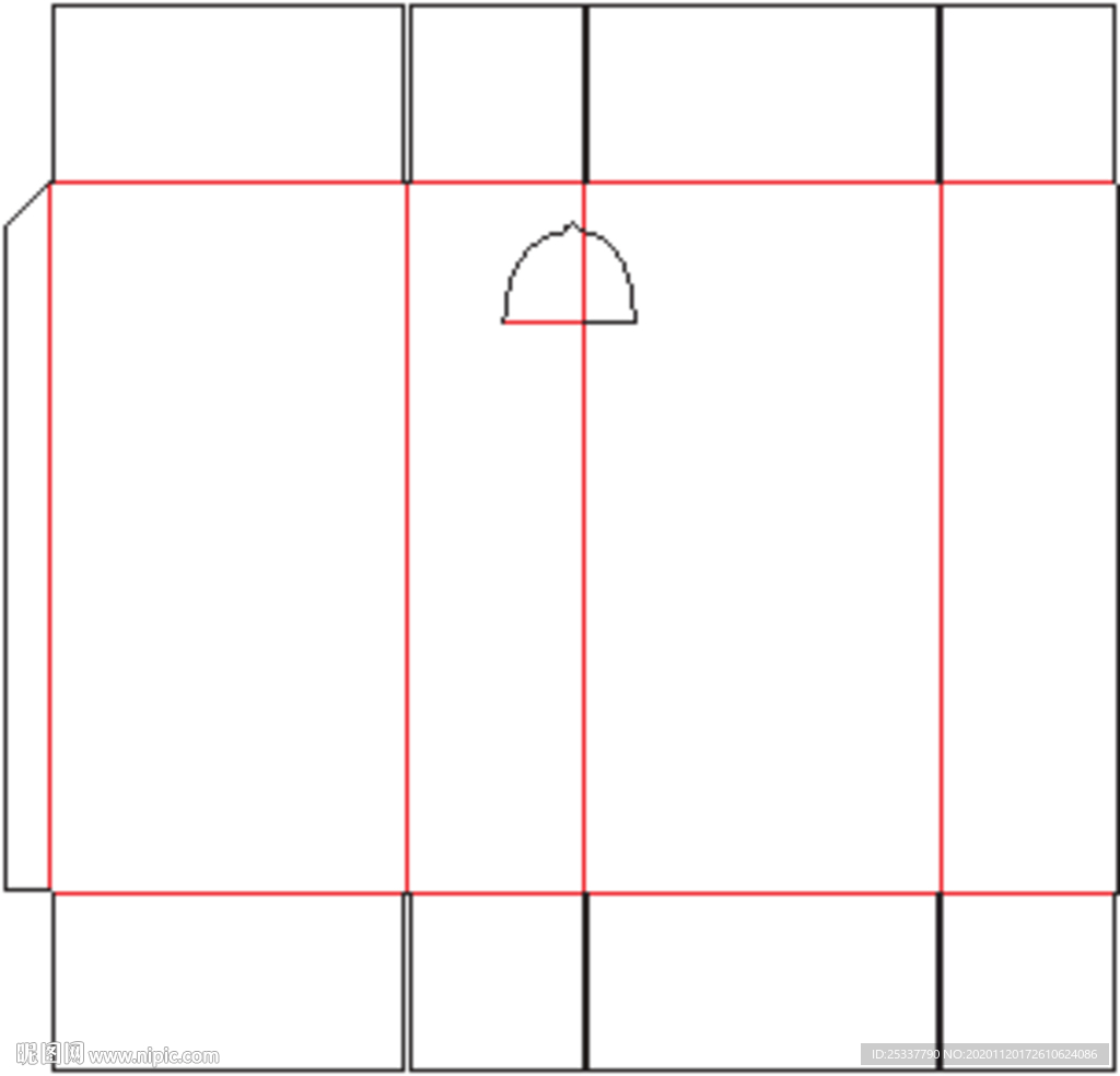 包装盒 刀版图 19B