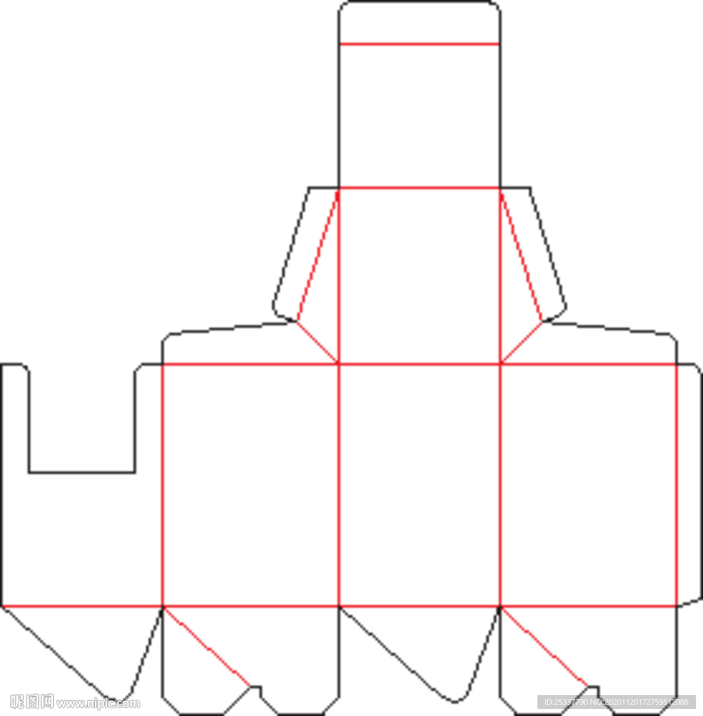 包装盒 刀版图 20B