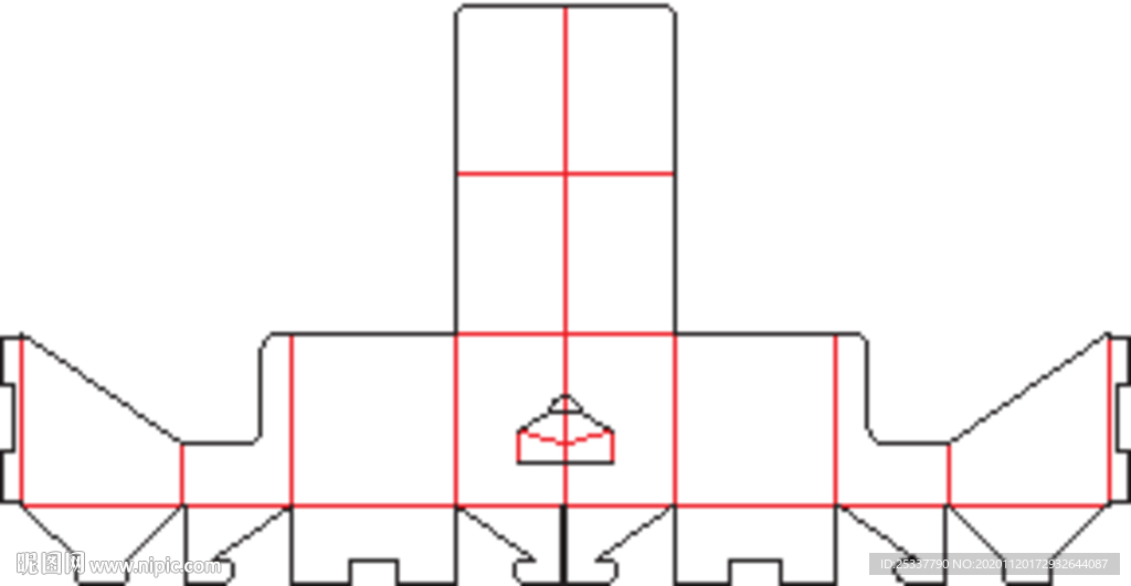 包装盒 刀版图 21A