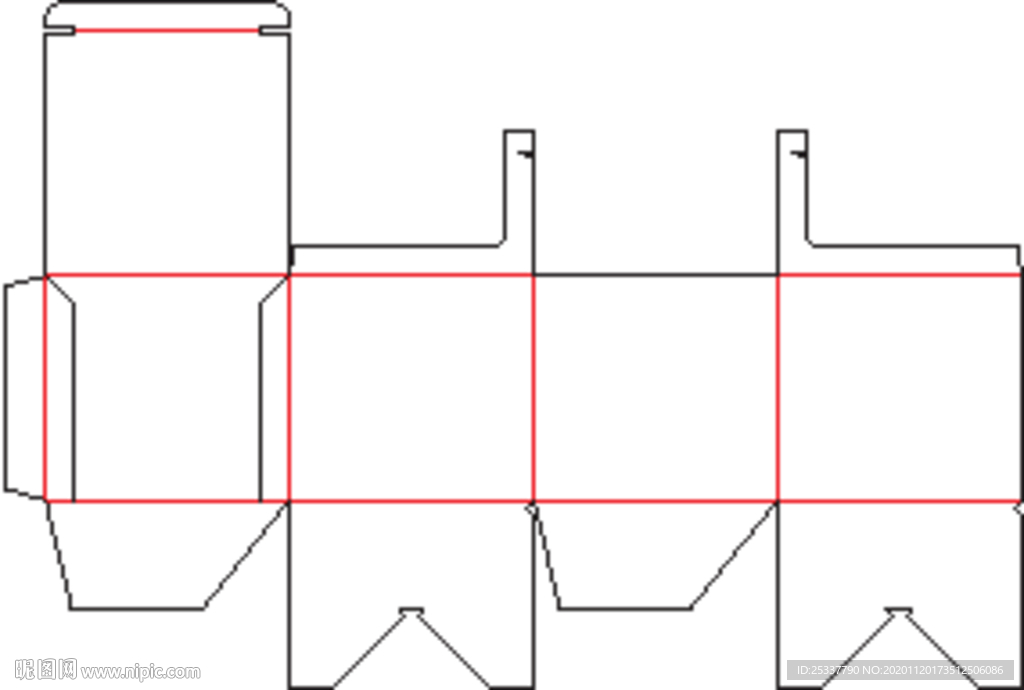 包装盒 刀版图 24A