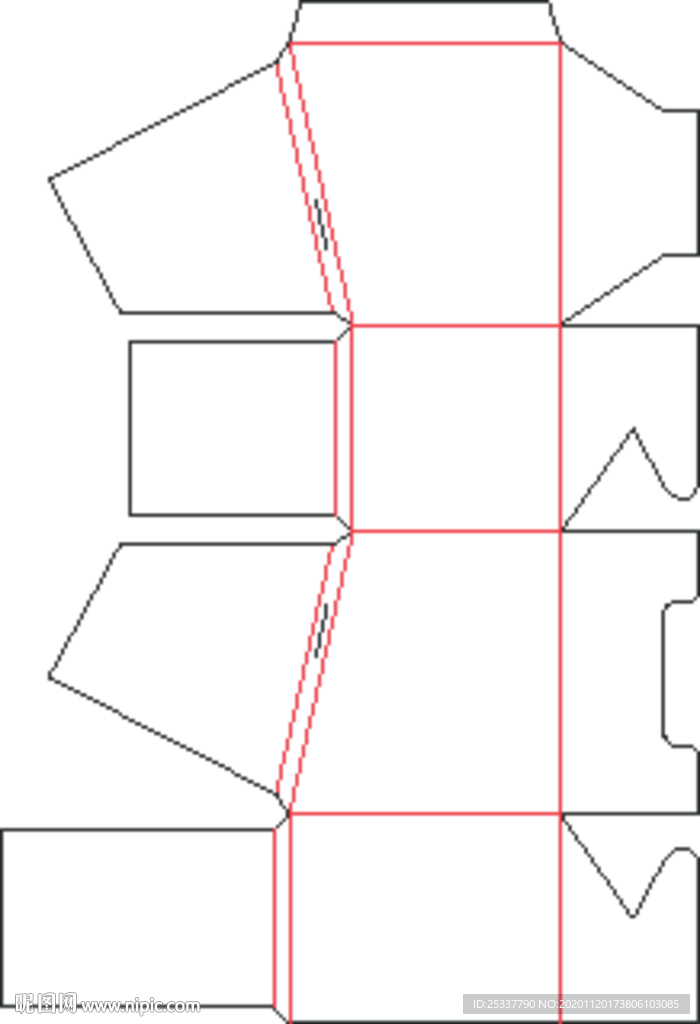 包装盒 刀版图 26B