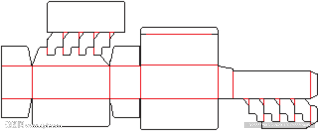 包装盒 刀版图 29A