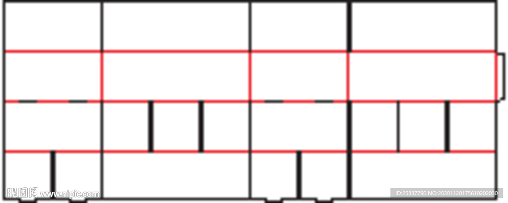 包装盒 刀版图 33A