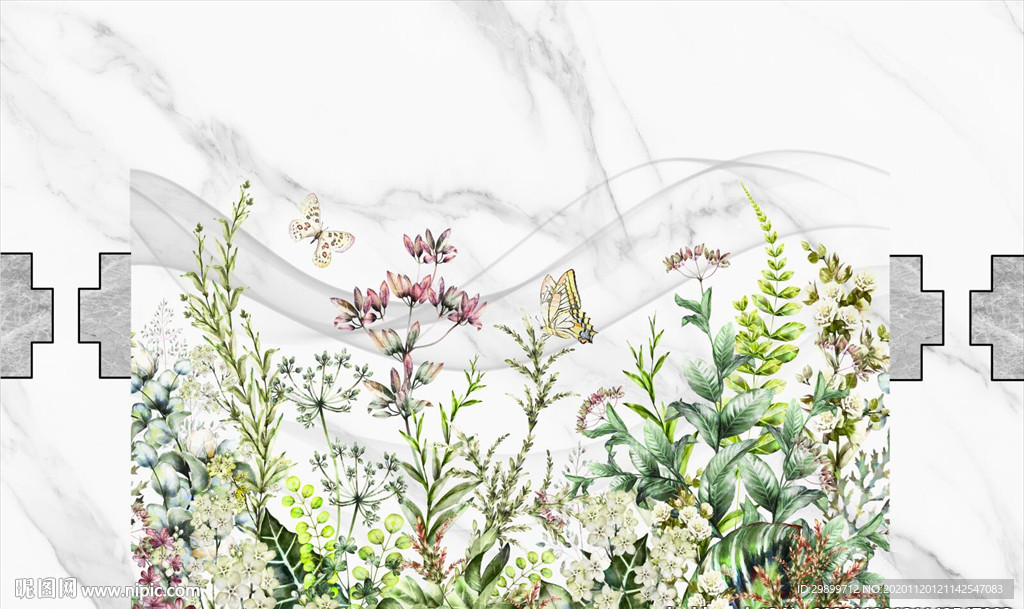 绿色植物石纹