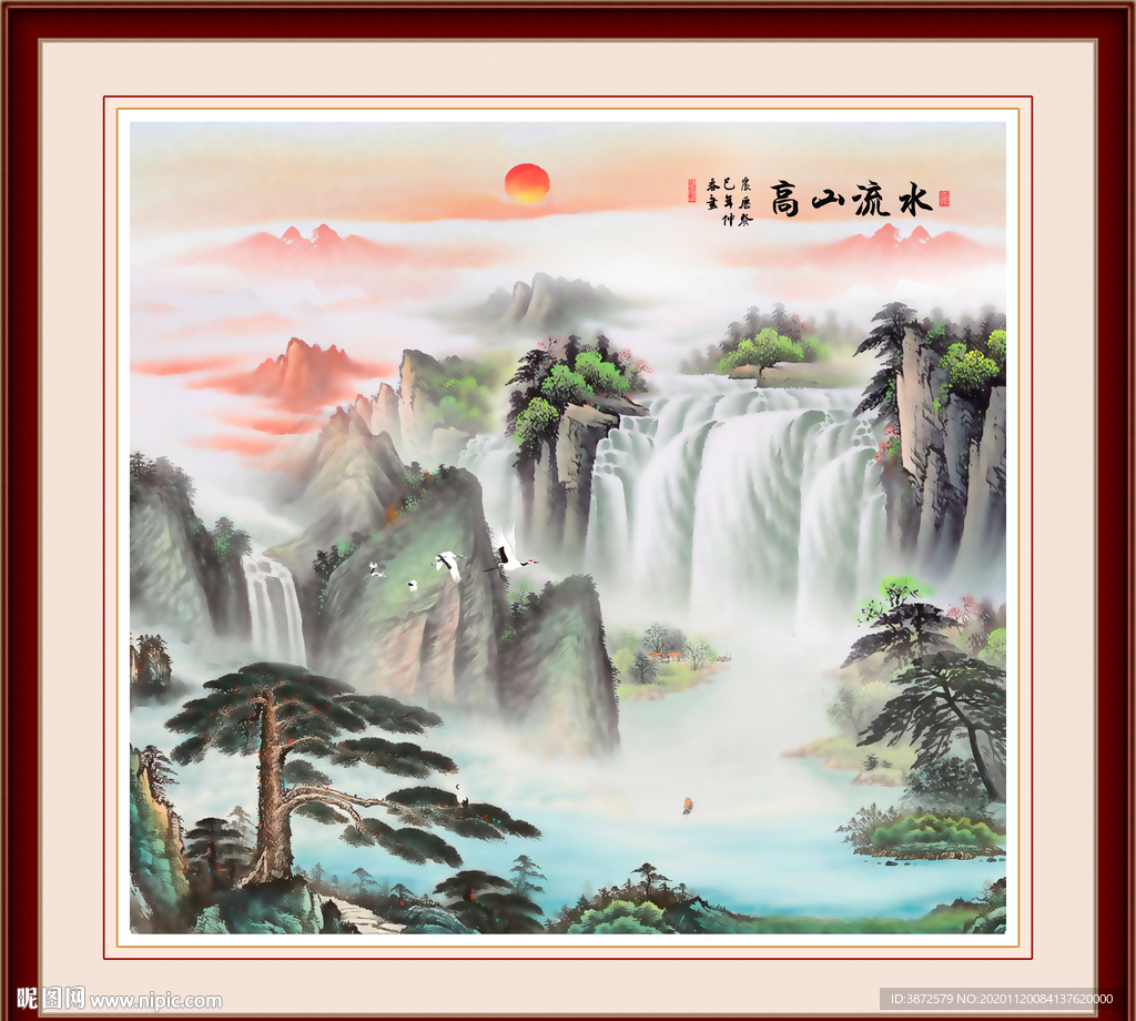 山水画水墨山水画意境山水画