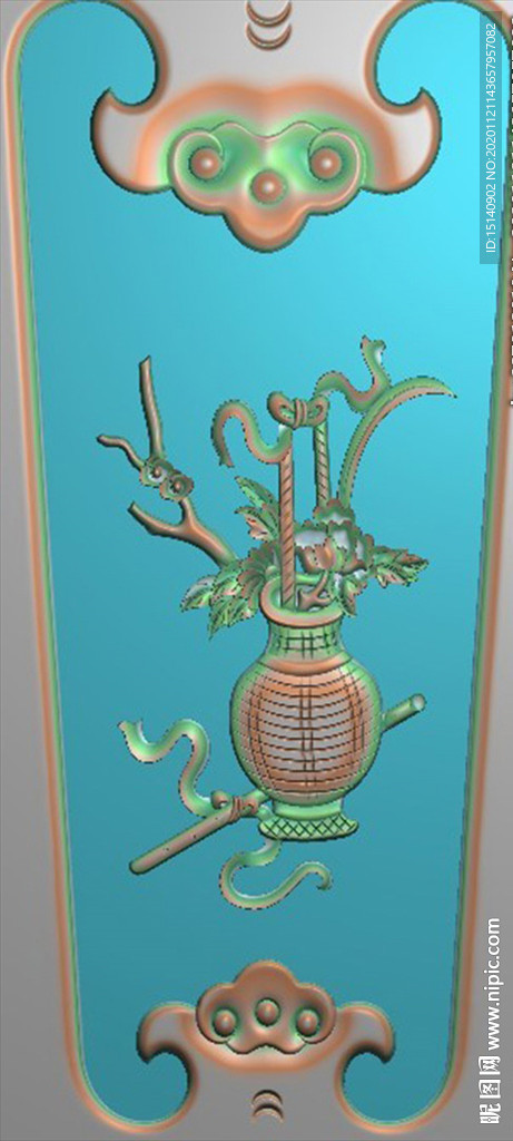 精雕图  花瓶