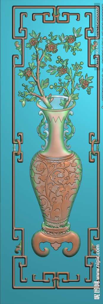精雕图   花瓶