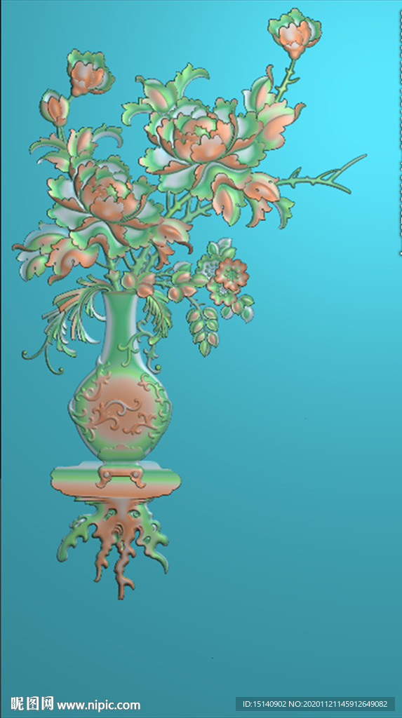 精雕图   花瓶