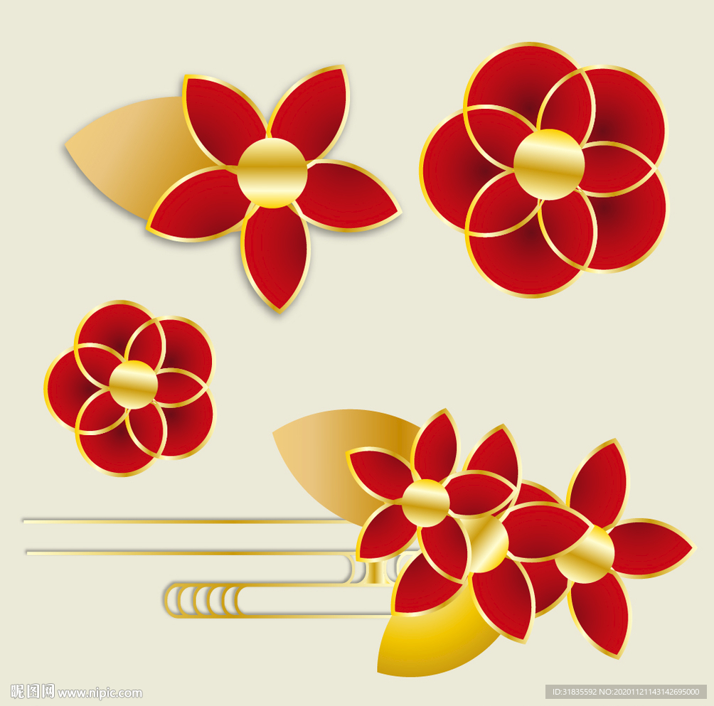 红色花 花瓣 花朵