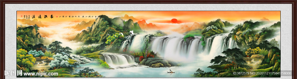 山水画水墨山水画 意境山水画