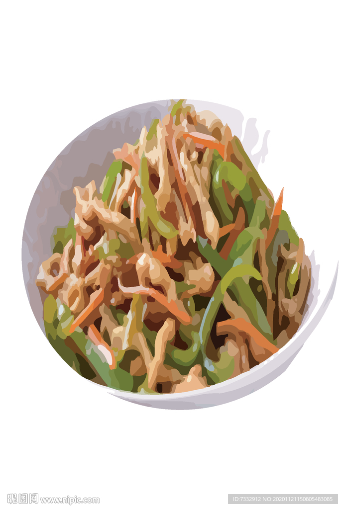 肉丝青椒胡萝卜