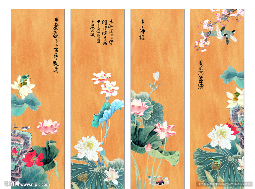 国画荷花