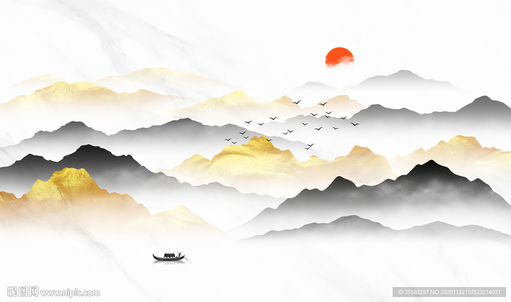 山水背景墙