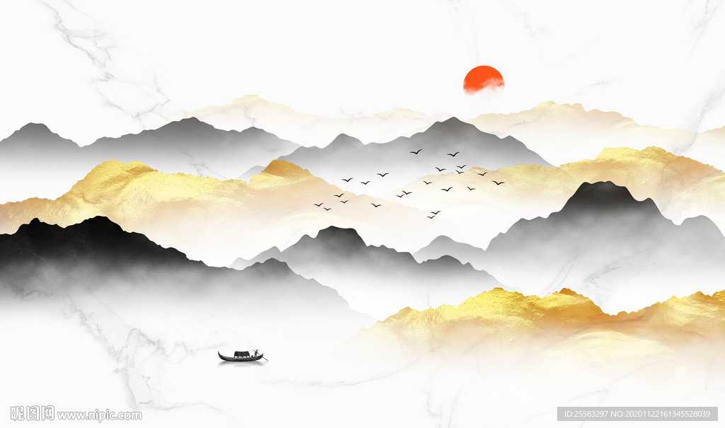 山水背景墙