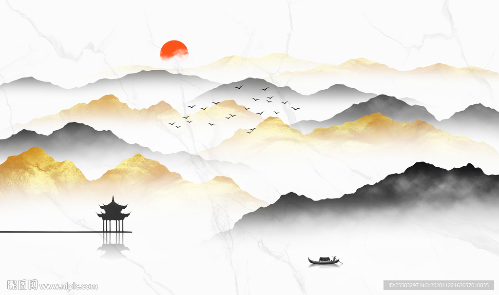 山水背景墙