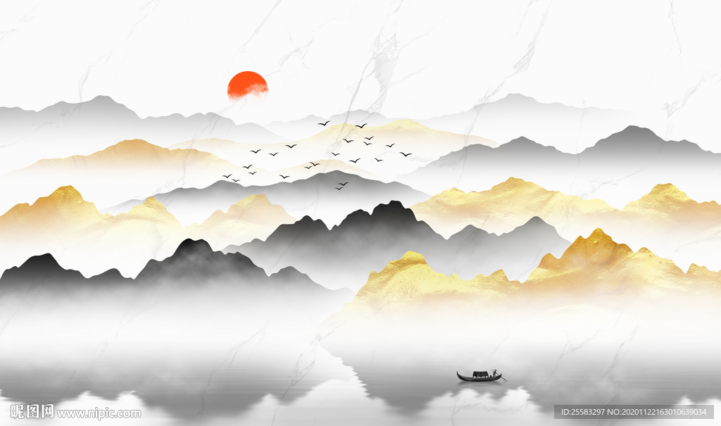 山水背景墙