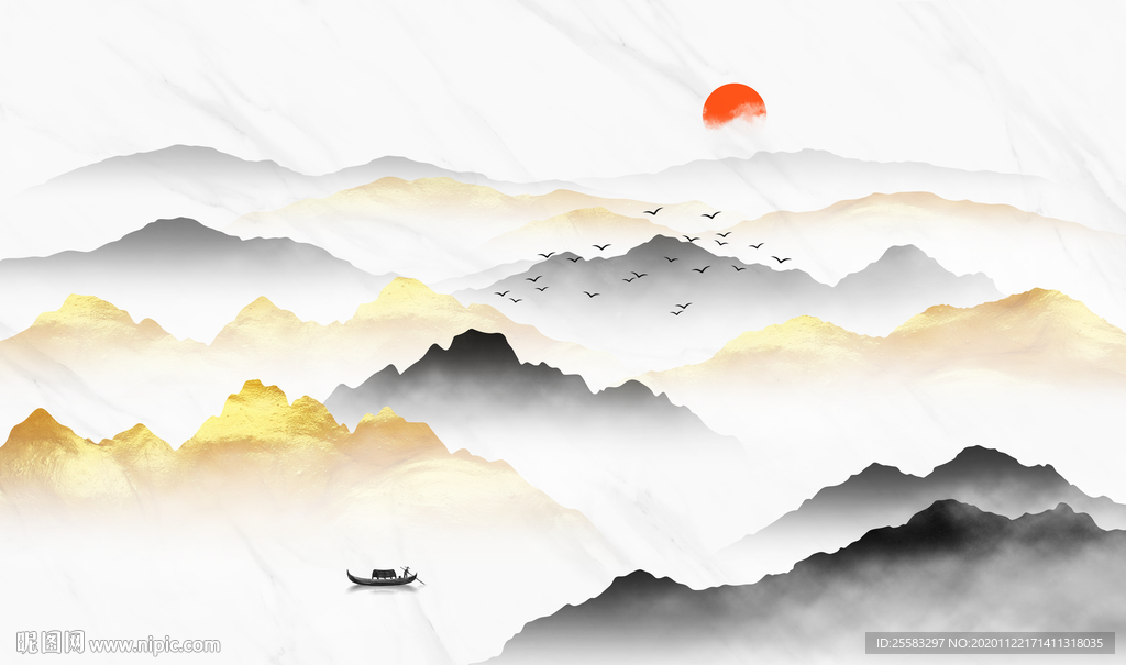 山水背景墙