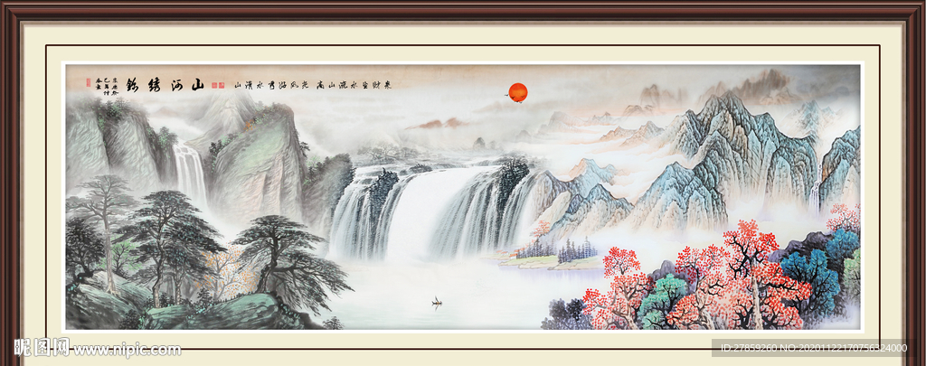 山水画水墨山水画意境山水画