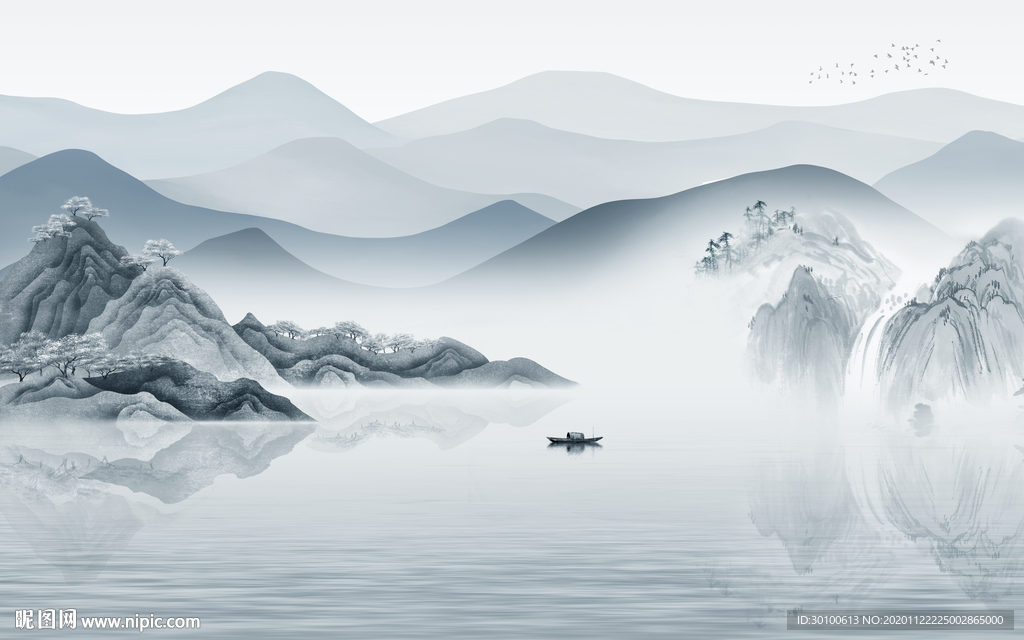 意境 爆款山水背景 TIF分层