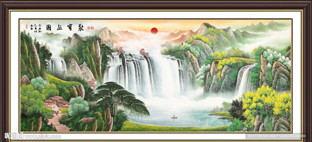 聚宝盆国画