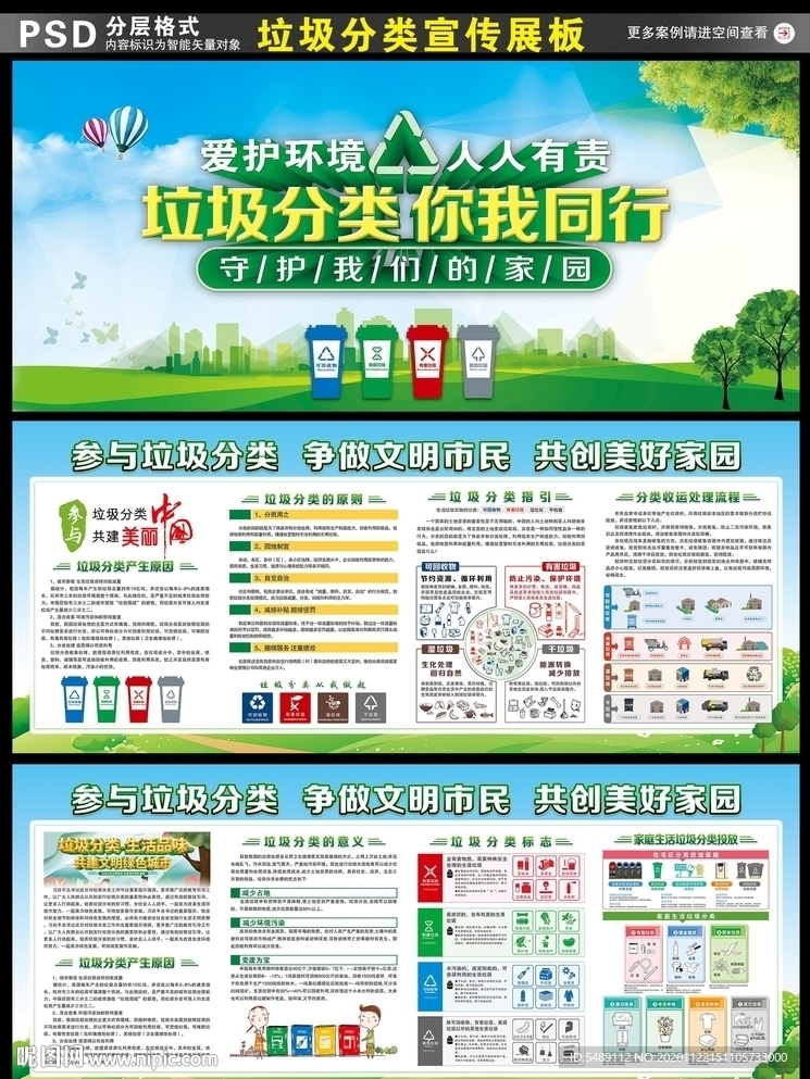 垃圾分类展板
