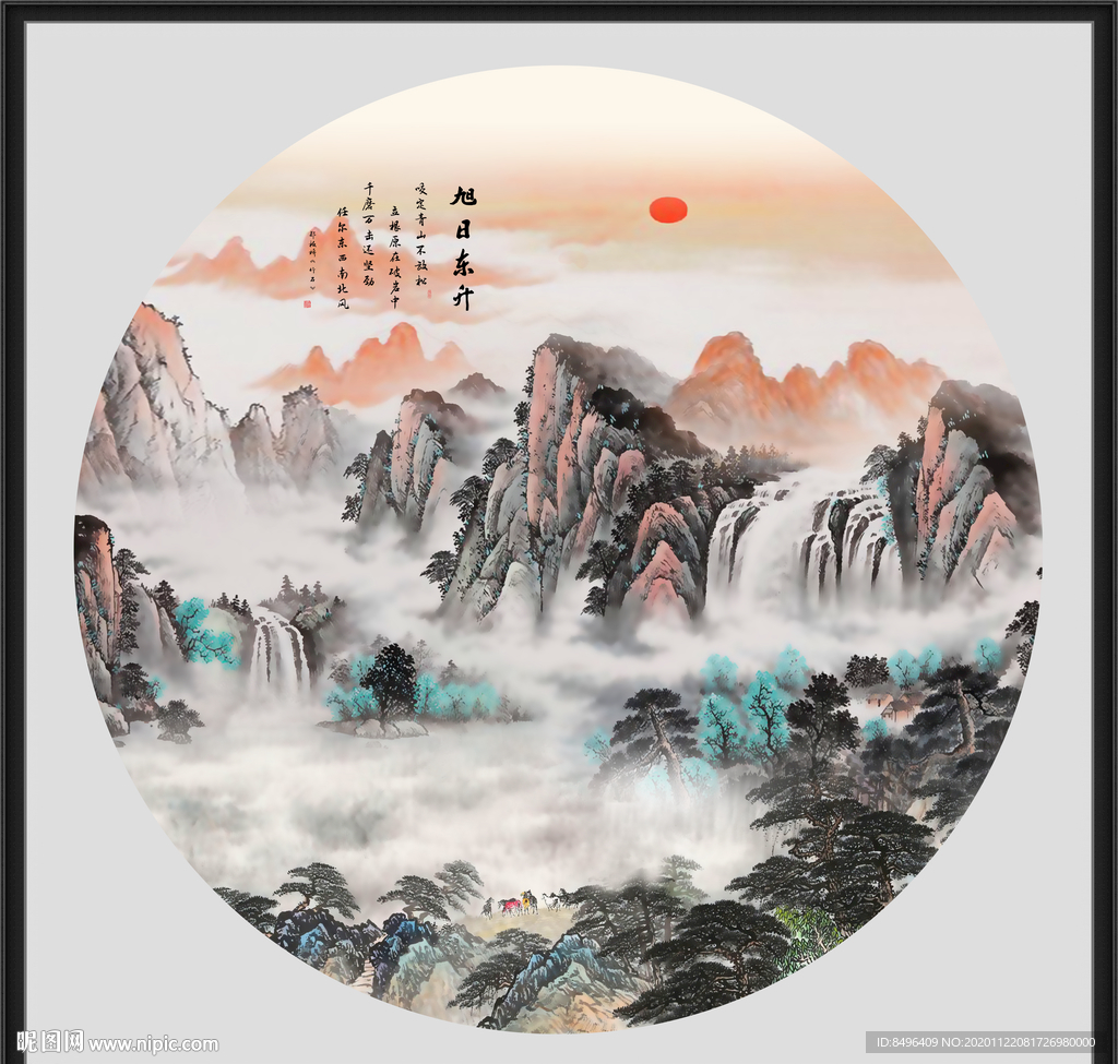 山水画水墨山水画 意境山水画