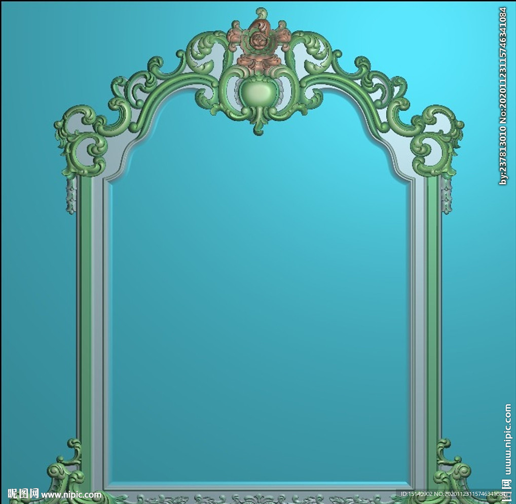 精雕图   背景墙框