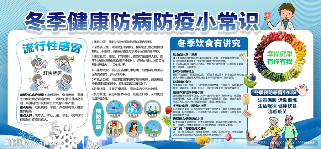 冬季健康展板