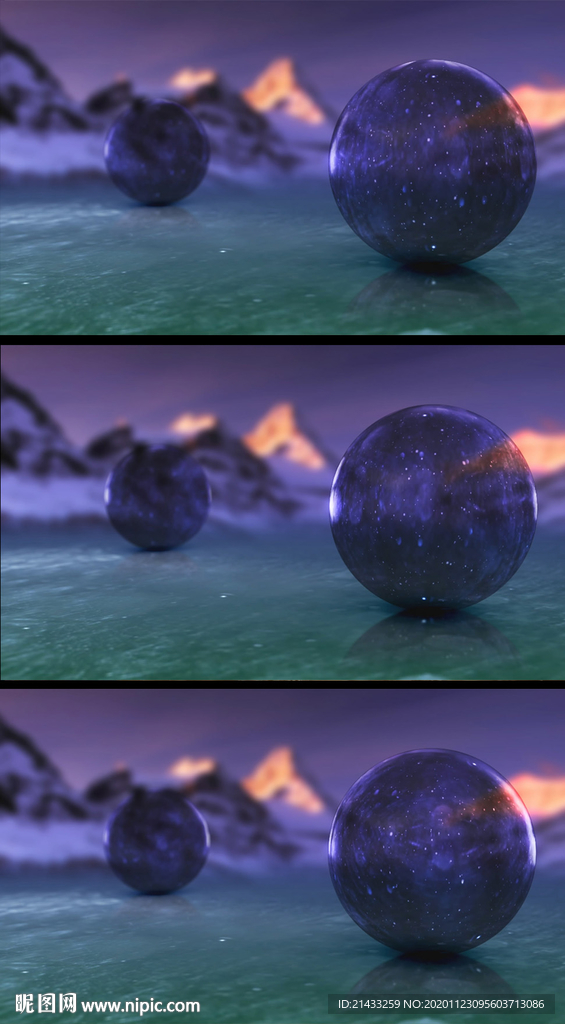 梦幻质感水晶球旋转视频素材