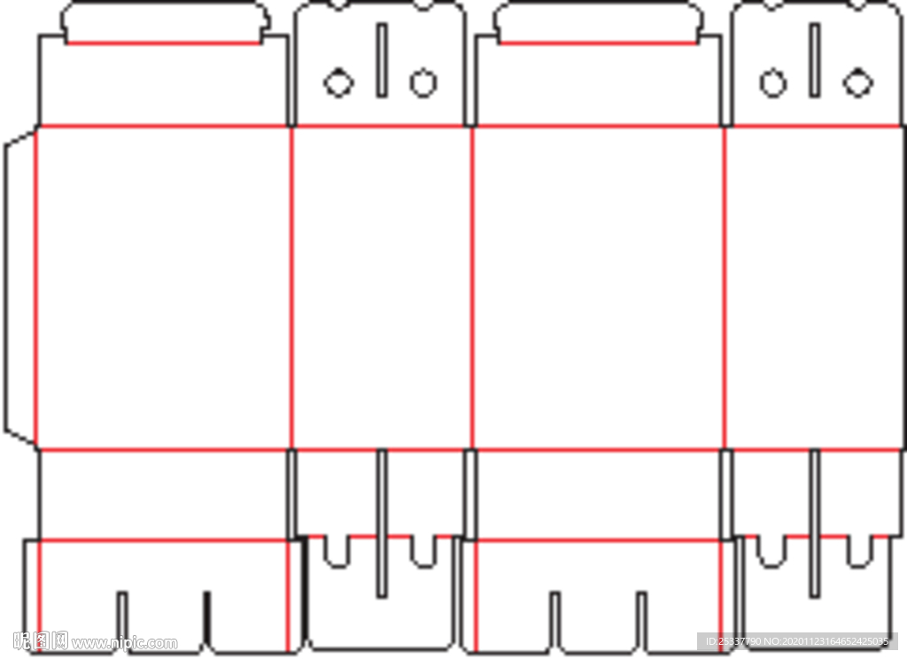 包装盒 刀版图 36B