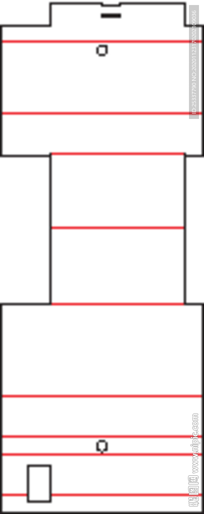 包装盒 刀版图 41A