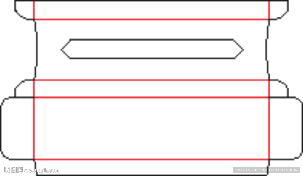 包装盒 刀版图 50A