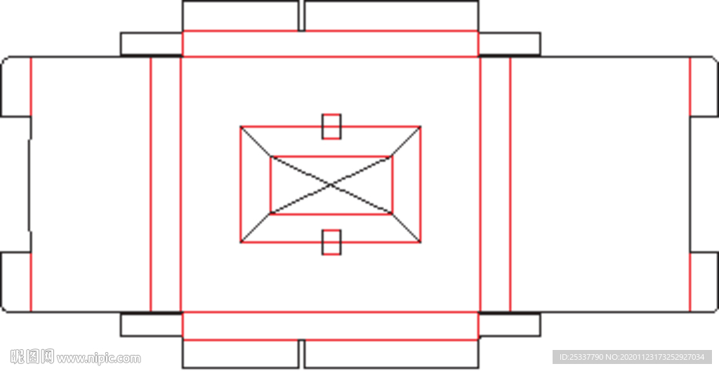 包装盒 刀版图 59B