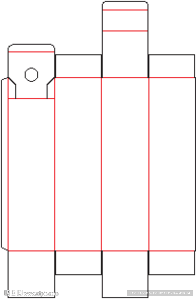 包装盒 刀版图 61A